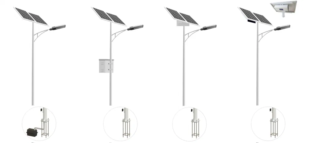 Quotation for HID 40W 60W 80W 100W 150W Best Price LED Solar Street Lamp Single Double Arm