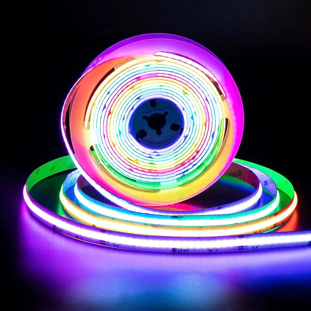 COB LED Strip RGB Smart IC Addressable Color Flowing TV Party DIY Multicolor Flexible Tape LED Strip Light