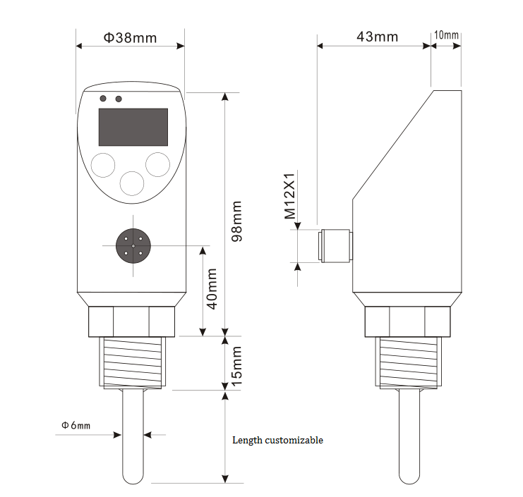 PT100 Intelligent Electrical Temperature Switch for Cleaning Liquid &amp; Hydraulic Oil