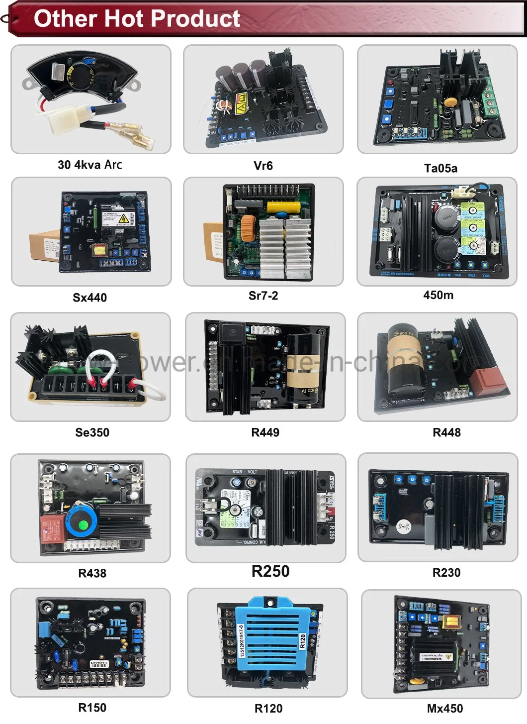 25 Years 3 Phase Single Phase Diesel Generator Genset Spare Parts AVR Replacement Sx460 Stamford Leroy Somer Stanford Automatic Voltage Power Regulator Price