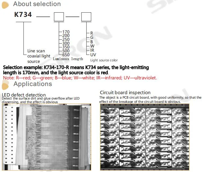 Siron K734 Machine Vision Coaxial LED Light Illumination for Inspection