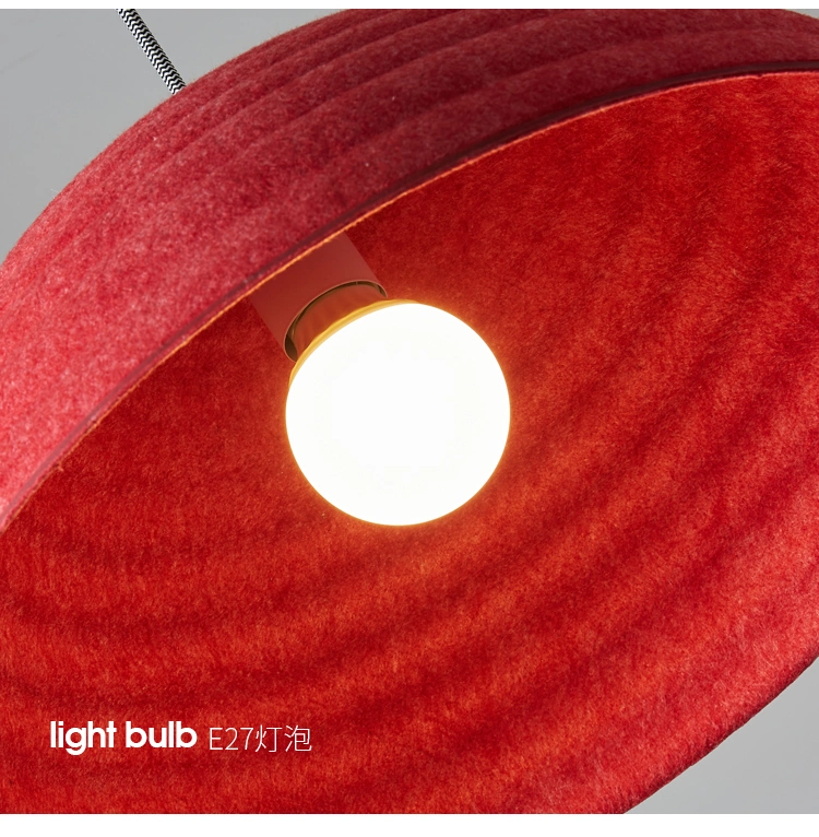 Chandelier Pendant Light Recycled Plastic LED Bulb Light Customizable Pet Felt Interior Lighting Linear Fabric Modern Acoustic Lamp Home Decoration Lighting