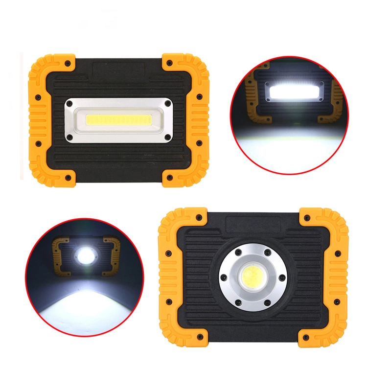 20W Aluminum Rechargeable Work Inspection Spot Light 3 Sequential Warning Modes Portable Car Flood Working Emergency 1800 Lumen COB Work Light