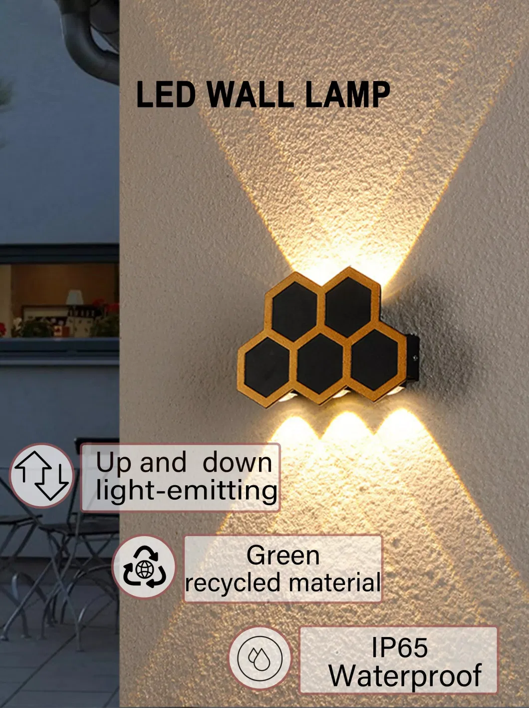 LED Outdoor Lighting up and Down for Home Garden Wall Lamp