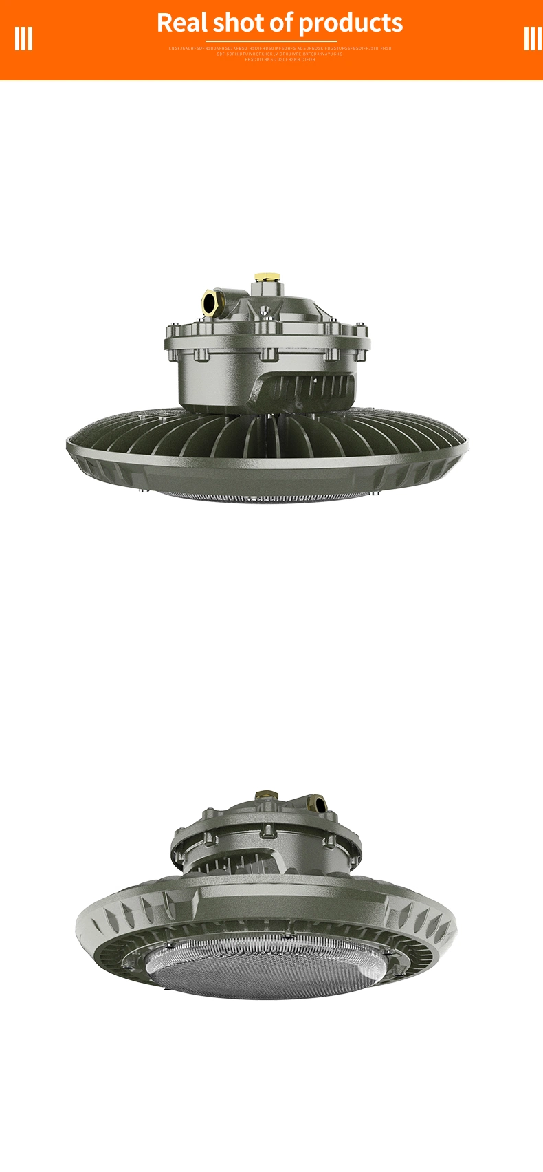 Ohbf8235 Warehouse LED Explosion Proof High Bay Lighting Suitable for Hazardous Zone1 and Zone2 Area, IP66 120lm/W with Atex Certificate