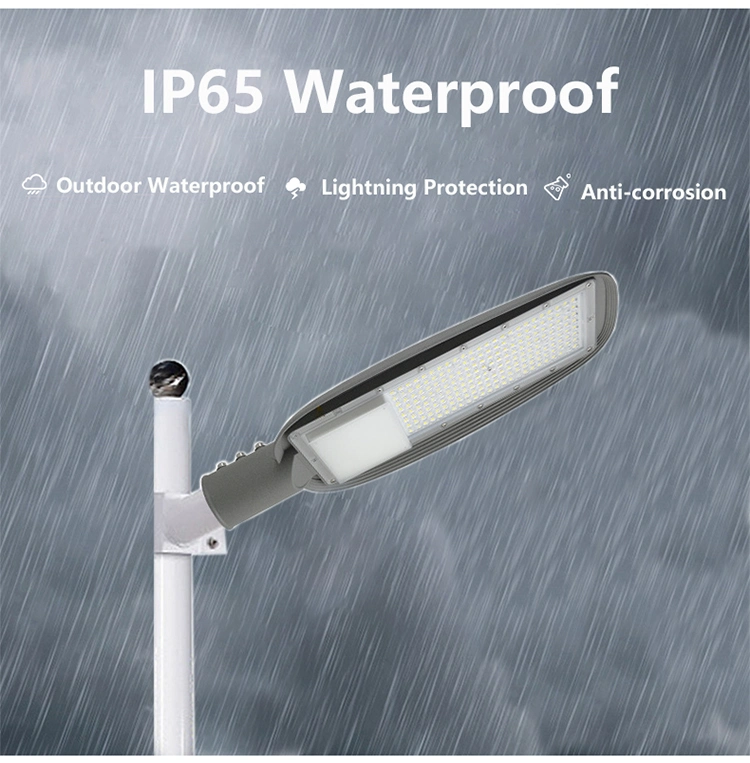 100W LED Street Light IP65 Water-Proof LED Parking Lot Light Adjustable Arm Mount, IP65 Waterproof Outdoor Commercial Area Road Lighting