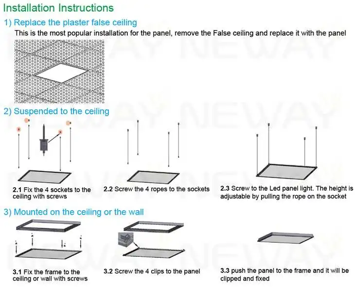 LED Troffer Flat Panel Drop Ceiling Light Dimmable, 40W (100W Equivalency) , 4000K Day Light, 4000 Lumens, Drop Ceiling Light, UL &amp; Dlc &ndash; Pack of 4