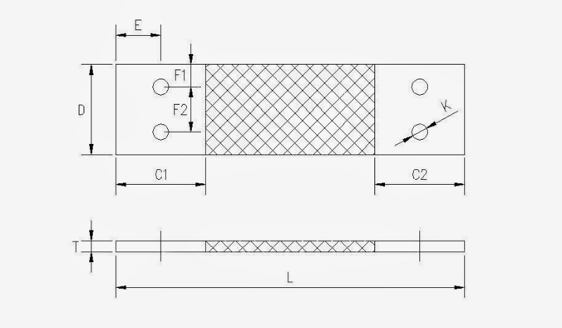 Power Components Copper Busbars Transformer Bonds Flexible Conductor Braids