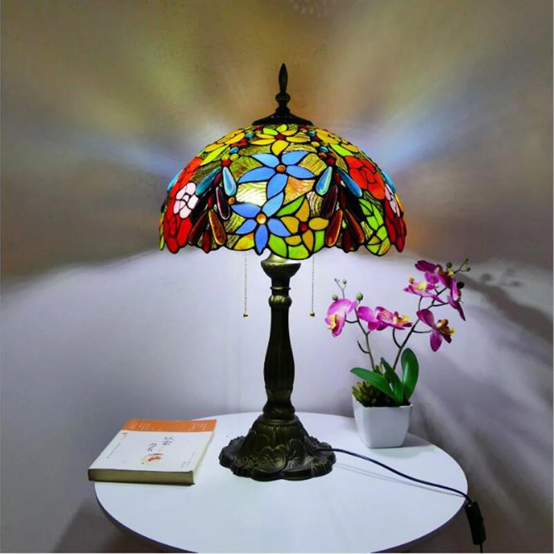 40cm Tiffany Table Lamp Bedroom Bedside Lamp Creative Industrial Table Lamp (WH-TTB-78)