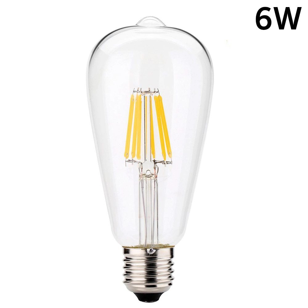 E27/E26/B22 Transparent LED Filament Bulb Light 4W Retro Vintage Incandescent Lamps Home Decor Glass Bulbs Light