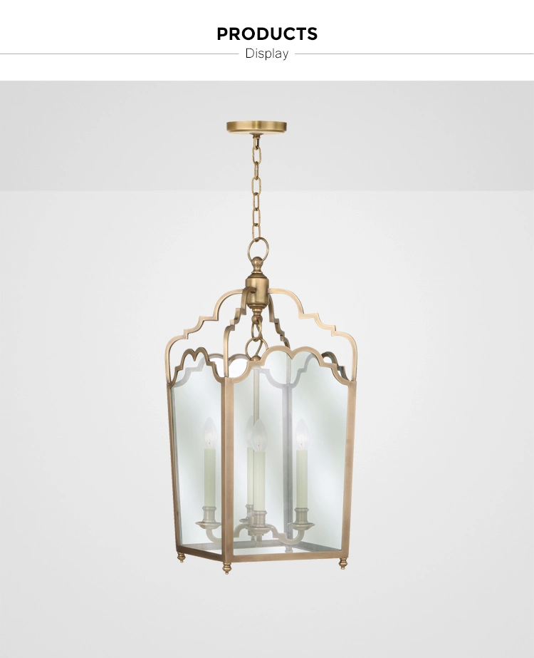 New Design Brass Glass Vintage Cage Pendant Light Decorative Lighting