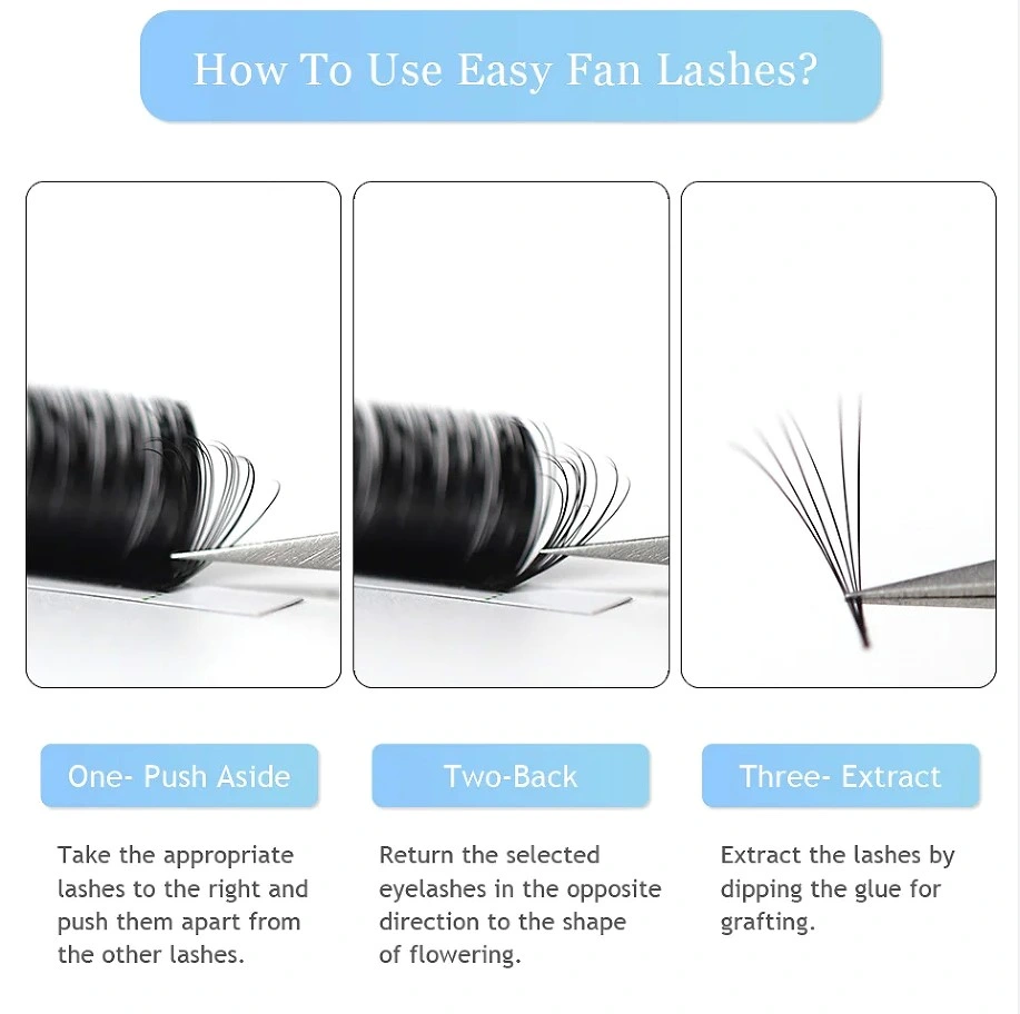 Factory Premade Fans Pointy Base Lashes 3D Volume Fans Eyelash Extensions Suppliers