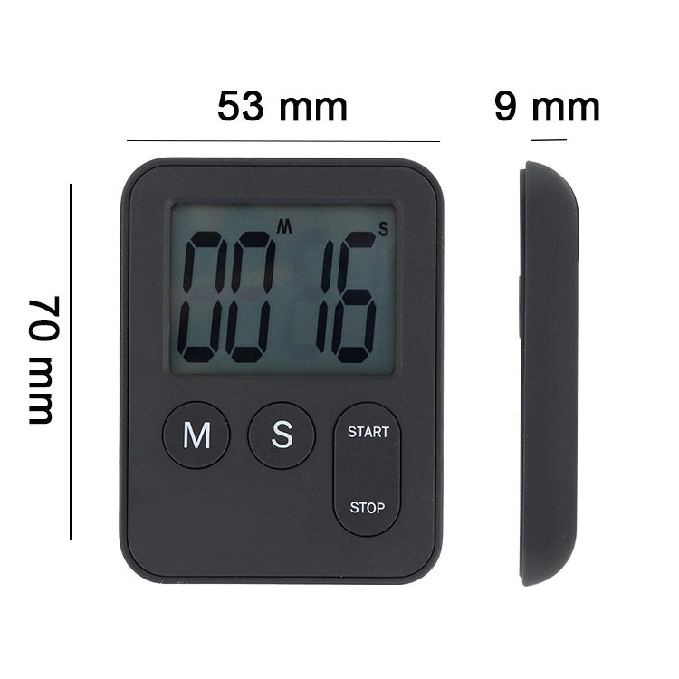 ABS Plastic LCD Digital Kitchen Timer with Adsorption Magnet