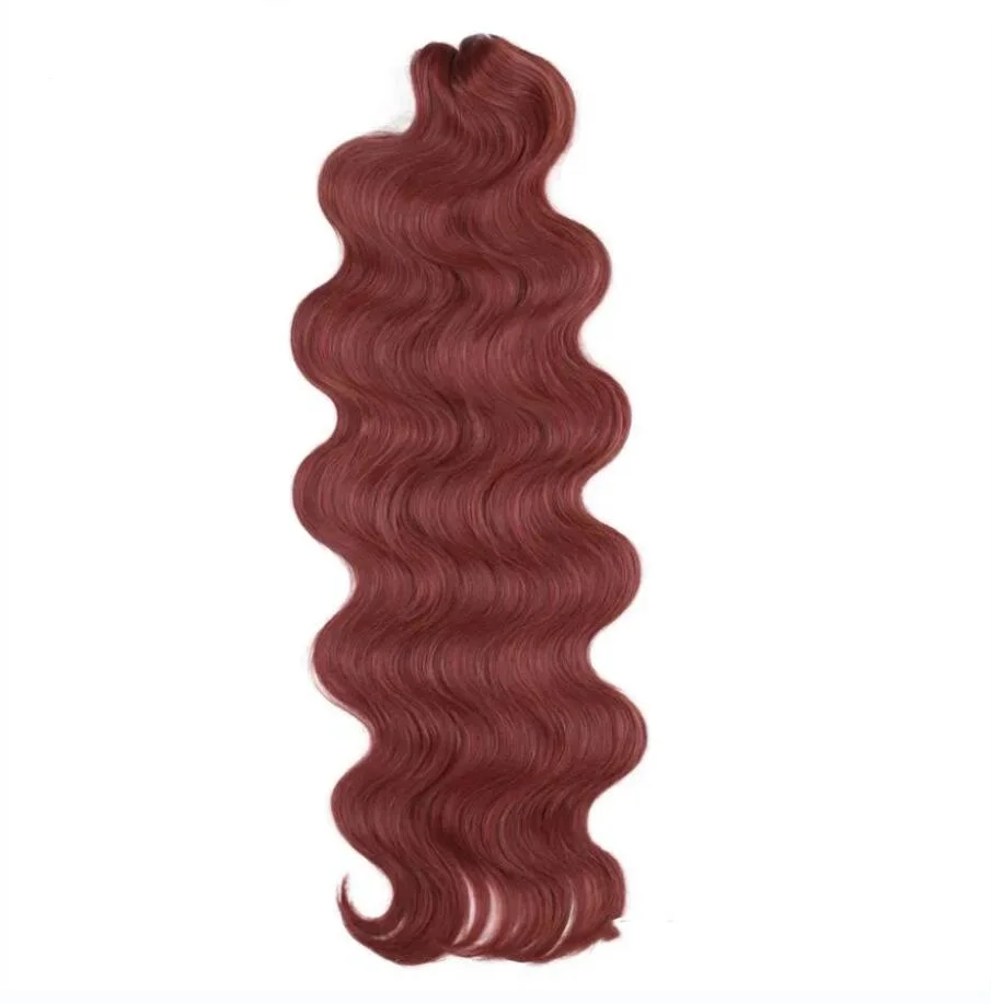 Wholesale Synthetic 24inch Body Wave Crochet Soft Long Hair Goddess Braids Hair Natural Wave Ombre Blond Hair Extensions