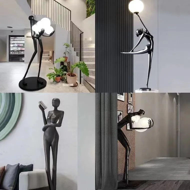 Modern Hotel Standing Light Model Man LED Floor Lamp