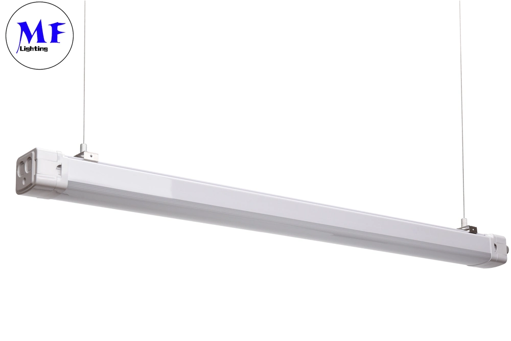 LED Batten Light 25W 40W 60W Emergency LED Batten Triproof Light Fitting 220-240V Suspended Ceiling Mounted Linkable Weather Proof LED Vapor Tight Light