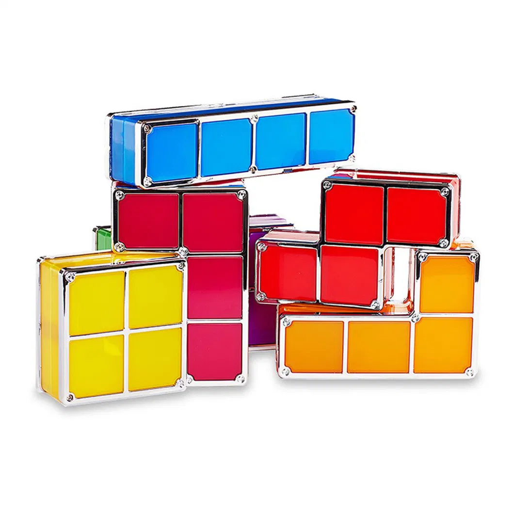 7 Colors Retro Game Themed Tetris Stackable Novelty Night Light