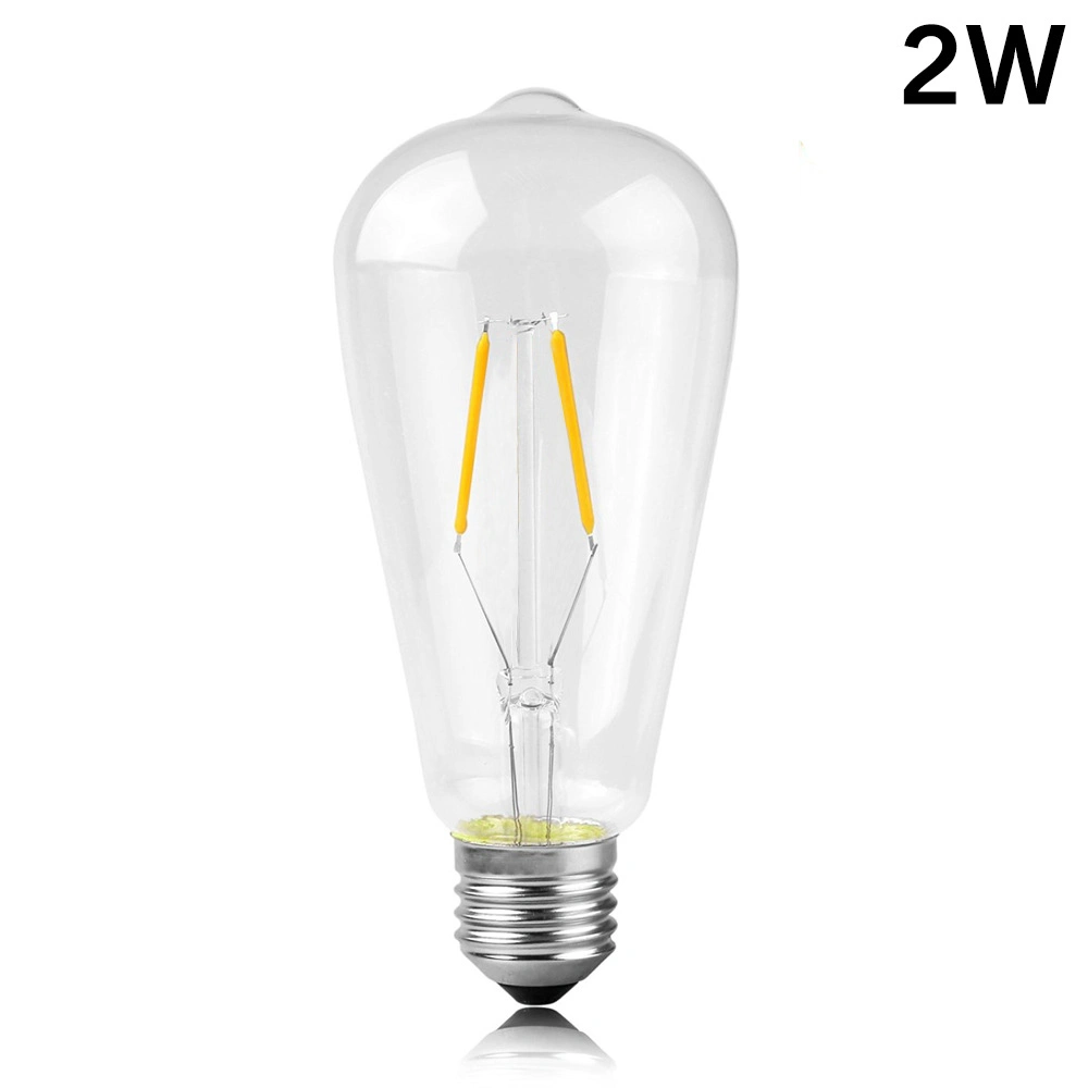 E27/E26/B22 Transparent LED Filament Bulb Light 4W Retro Vintage Incandescent Lamps Home Decor Glass Bulbs Light