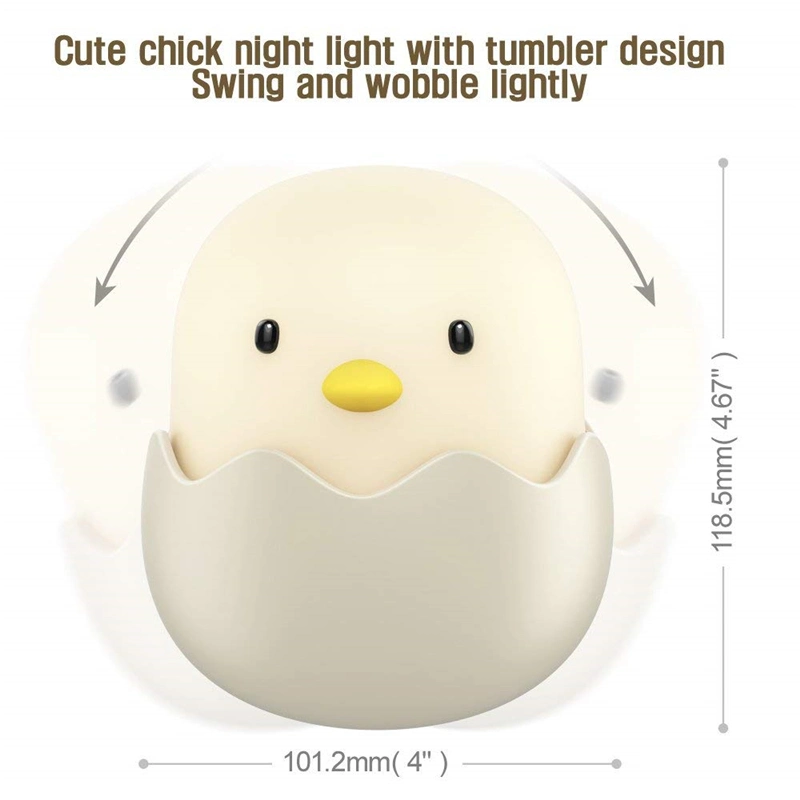 Cartoon Chicken Egg Sleeping Lamp Novelty LED Silicone Night Light