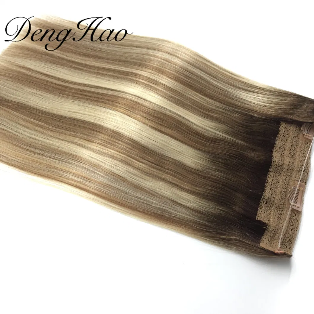 Wholesale Remy Double Drawn Brazilian Human Virgin Halo in Hair Extensions