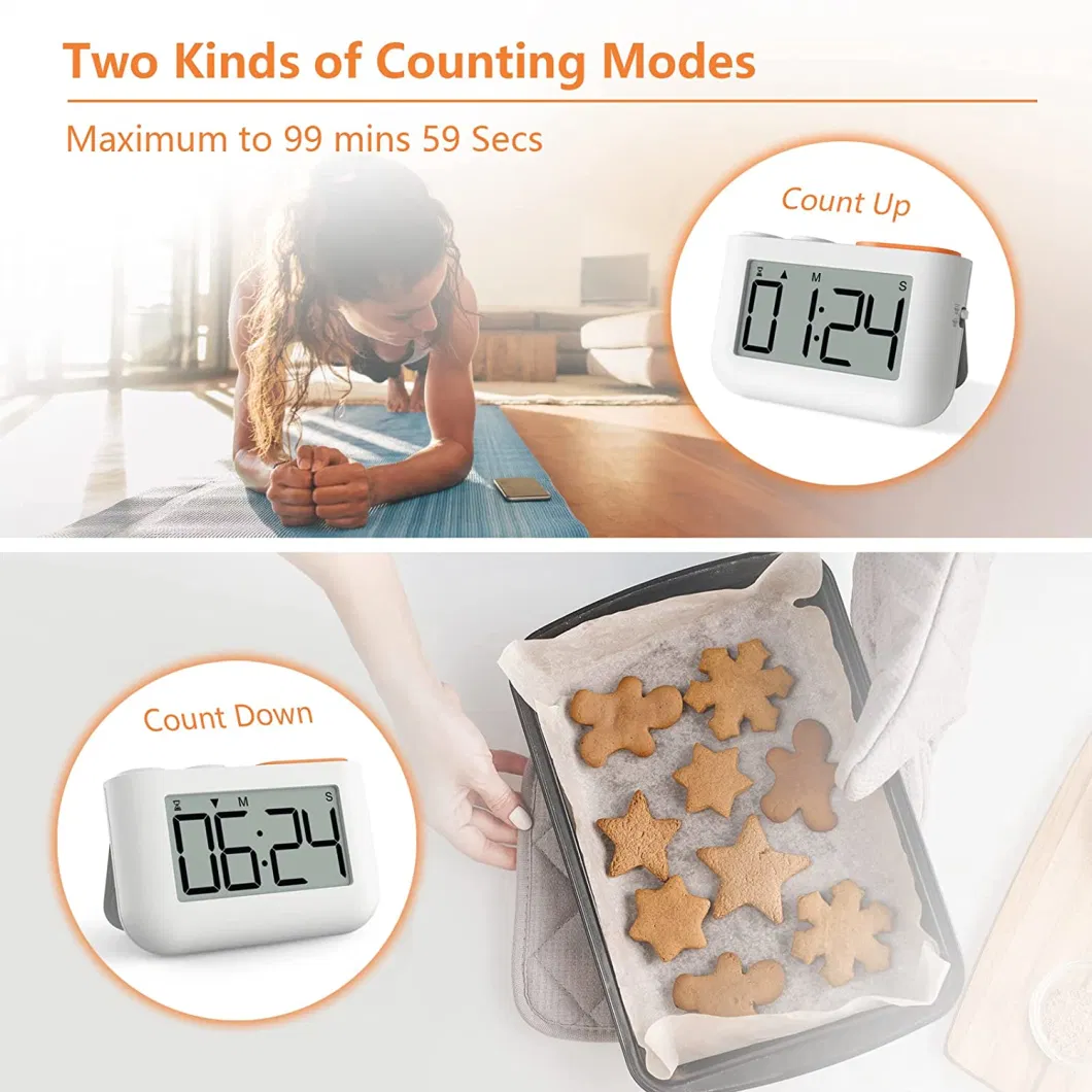 Promote Gift ABS Plastic Kitchen Cooking Timer with Adsorption Magnet