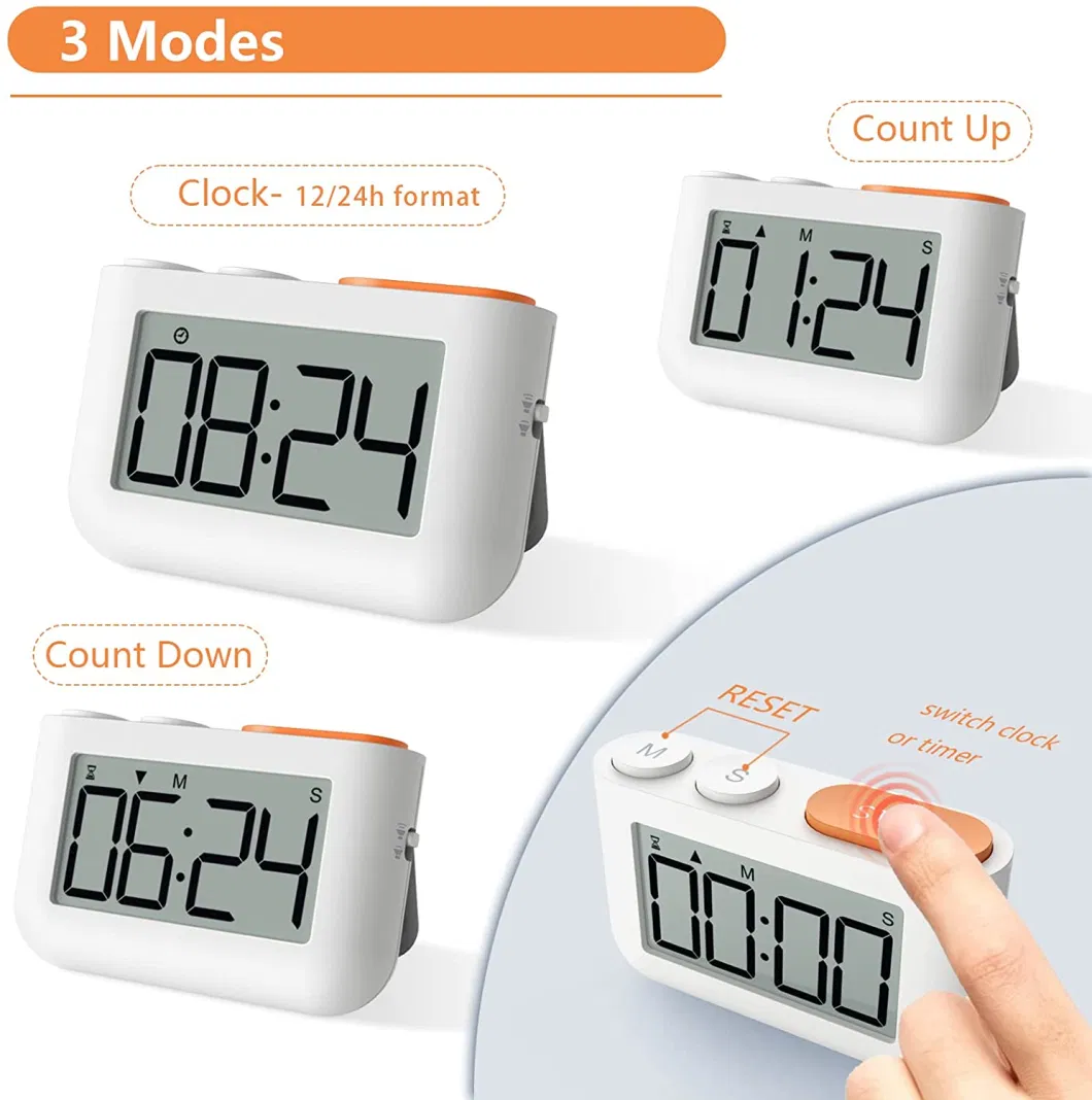 Promote Gift ABS Plastic Kitchen Cooking Timer with Adsorption Magnet
