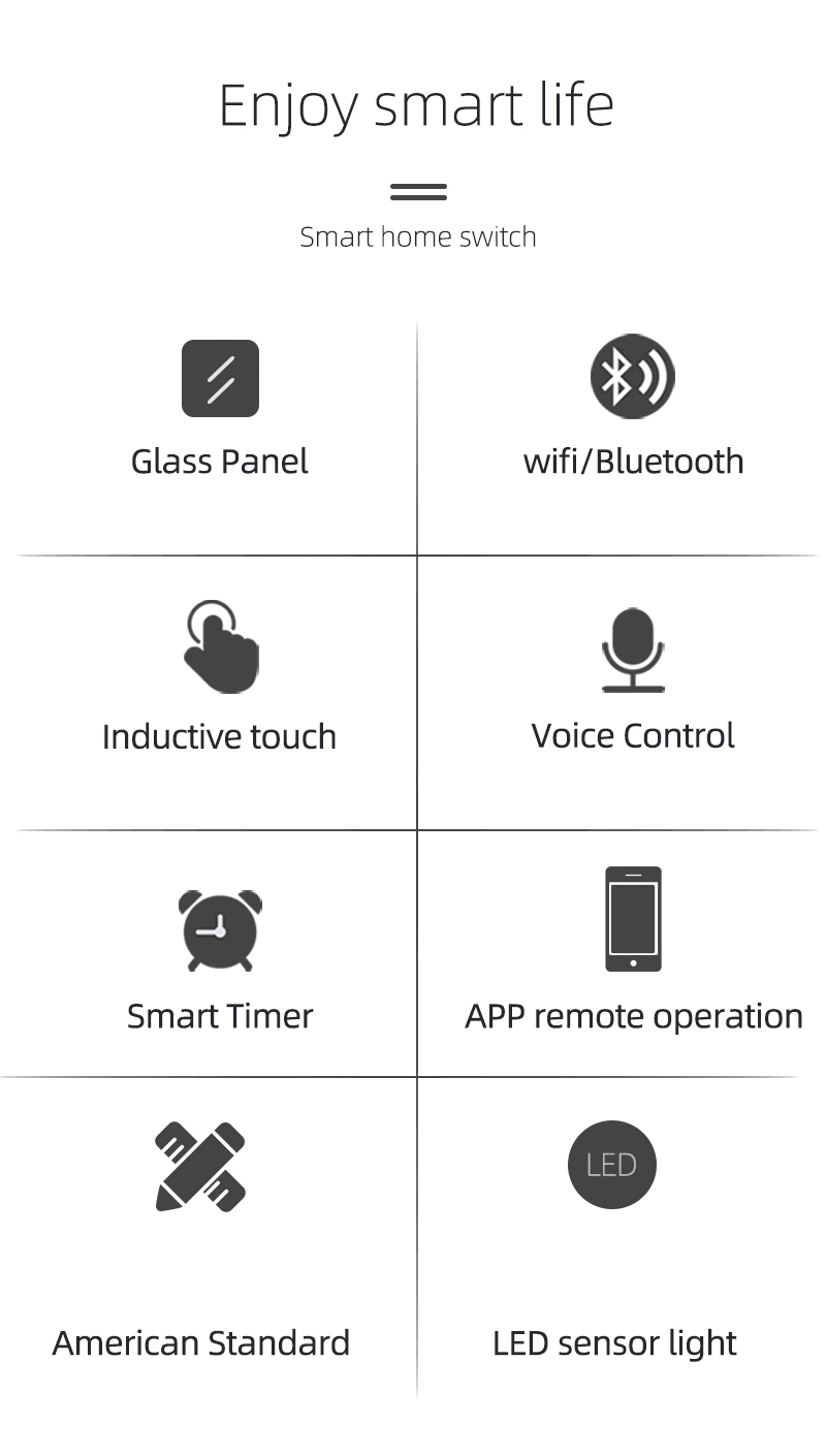 Good Price for Homekit Smart Wall Switch with White, Black, Gold, Grey Color Remote Control Support Voice Open and Close WiFi Swithes