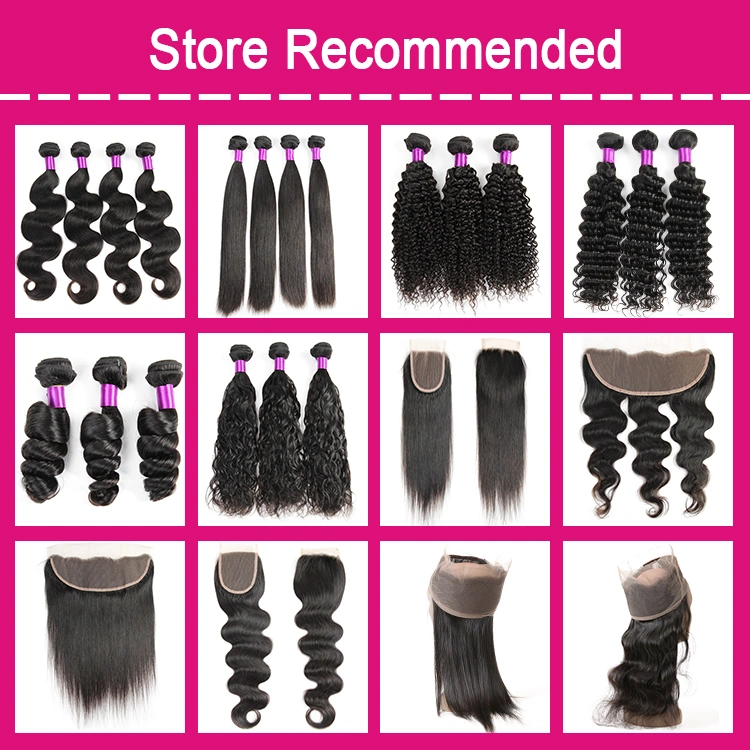 Brazilian Hair Weave Straight Human Hair Extensions with Closure