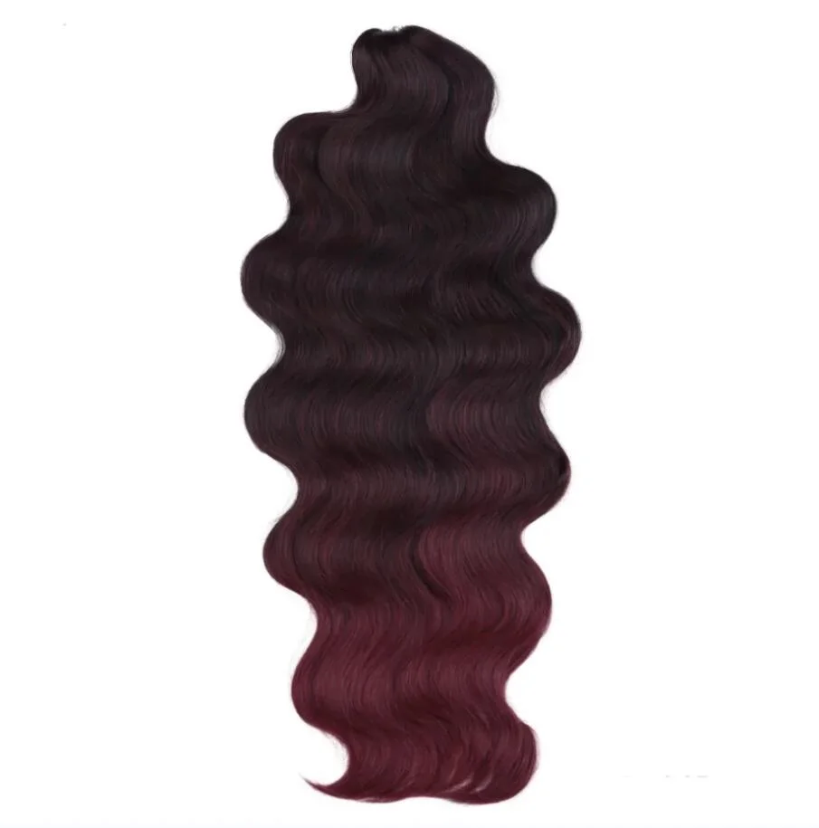 Wholesale Synthetic 24inch Body Wave Crochet Soft Long Hair Goddess Braids Hair Natural Wave Ombre Blond Hair Extensions