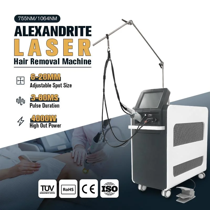 30% off Alex Laser 755nm Alexandrite 1064nm ND YAG with Nitrogen Cooling Fiber Conducted Laser for Salon Use Permanent Hair Removal Laser Machine