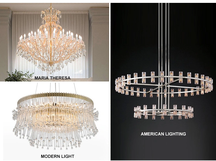 American Lampara Colgante Crystal LED Light Pendant Lamp Modern Chandelier