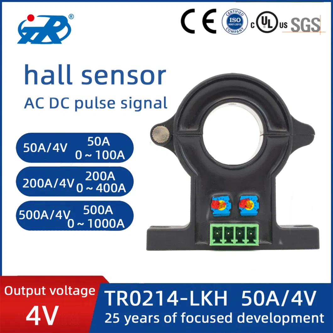 Tr UPS High Precision Anti-Interference Broadband AC/DC Hall Sensor Current Sensor Transformer 500A/4V