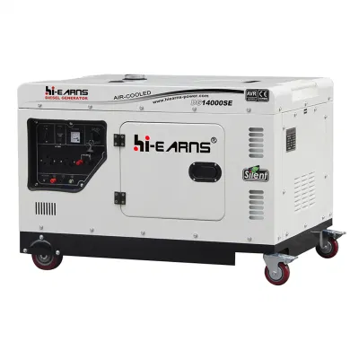 Power Alternators Portable Electric Silent 10kw Dg14000se Single Phase Silent Type Air-Cooled Generator with AVR System
