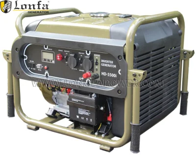 3kw 3K 5kw 5kVA 6.5kw 6.5K 7kVA 8K Air Cooled Resistant Brushless Power by Hondaengine 15HP Portable Silent Military Thd&lt;3% Inverter Petrol Gasoline Generator