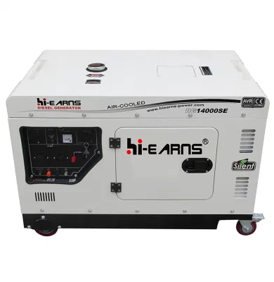 Power Alternators Portable Electric Silent 10kw Dg14000se Single Phase Silent Type Air-Cooled Generator with AVR System