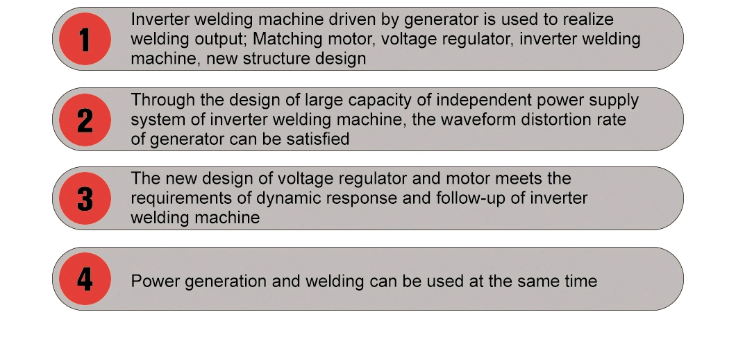 China Manufacturer 180A 7kw Inverter Welding Generator Diesel