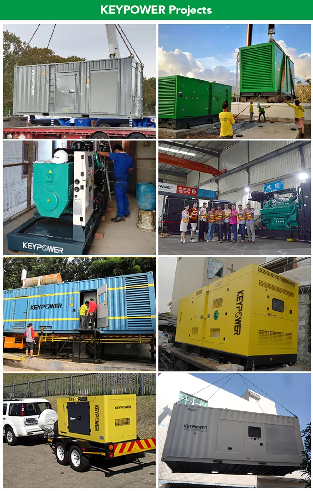 High Quality Diesel Generator 25kw 30kw 40kw 50kw by Cumins/Parkins/Weichai/Yangdong/Fawde Engine 50kw Generator