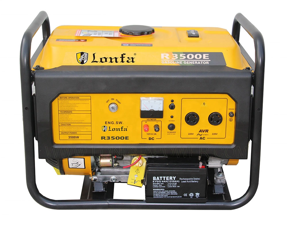 Rotatype 2 2.2 3 3.5 kVA Kw 2000 2200 3000 3500 W 6.5 7.0 HP 196 212 Cc Gasoline Generator R3500 R5500 R3500d R5500d R5500dwhb