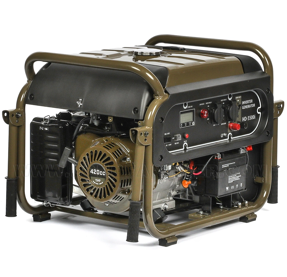 Open Frame Silent 15HP Gasoline Generator Key Start Outdoor Digital Inverter Generator 7kw Portable Mute Generator for Military Army Emergency Back-up Using