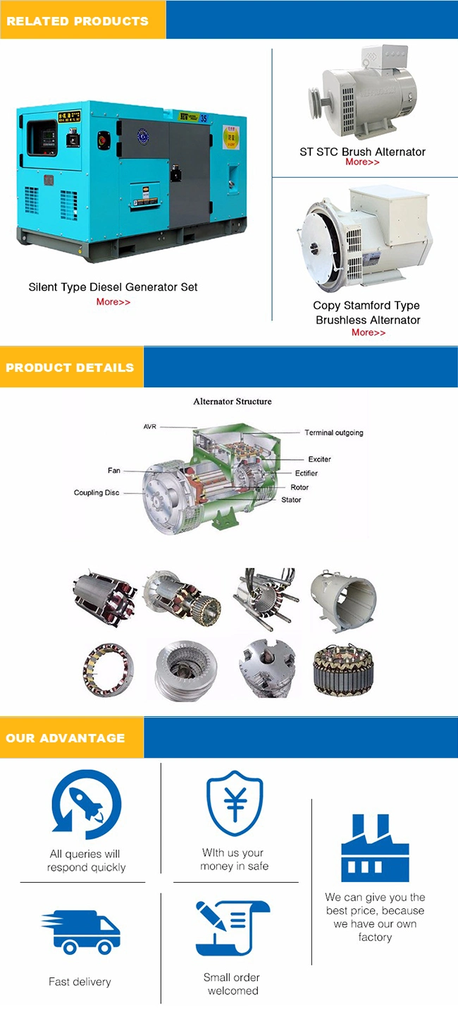 AC Synchronous 1800rpm 70kw Stamford Brushless AVR Generator