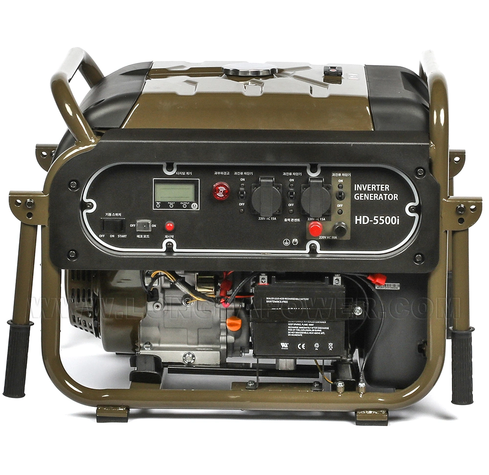 Open Frame Silent 15HP Gasoline Generator Key Start Outdoor Digital Inverter Generator 7kw Portable Mute Generator for Military Army Emergency Back-up Using