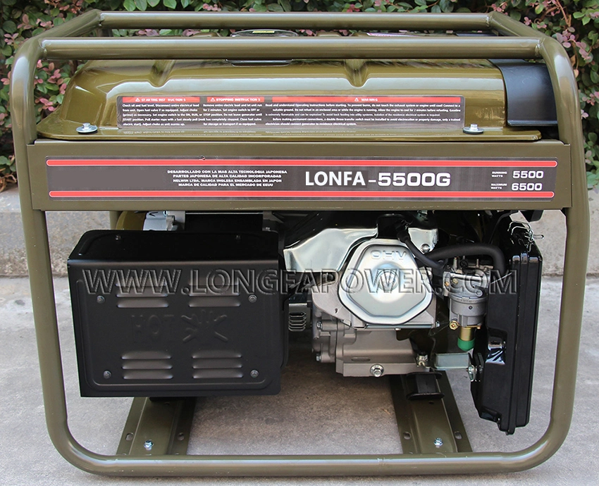 6.5kw 7.0kVA 16HP Cold-Resistant Military Brushless Gx420 Engine Portable Silent Inverter Gasoline Generator