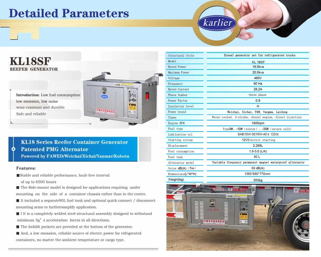 3 Phase 25 kVA 20kVA 30kw 20 Kw Silent or Open Diesel Generator with FAW Engine