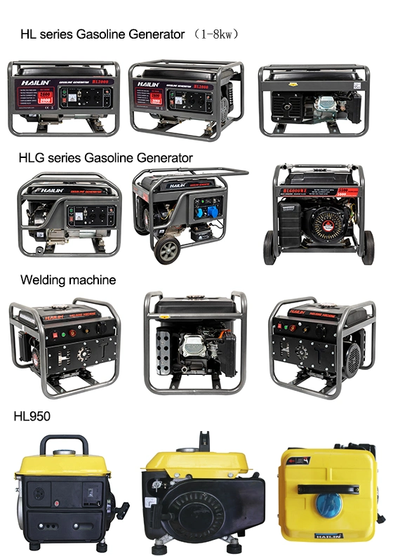 2 Kw-8 Kw Portable Gasoline Generator, AC Three Phase out Put, with CE, EU-V Certificated