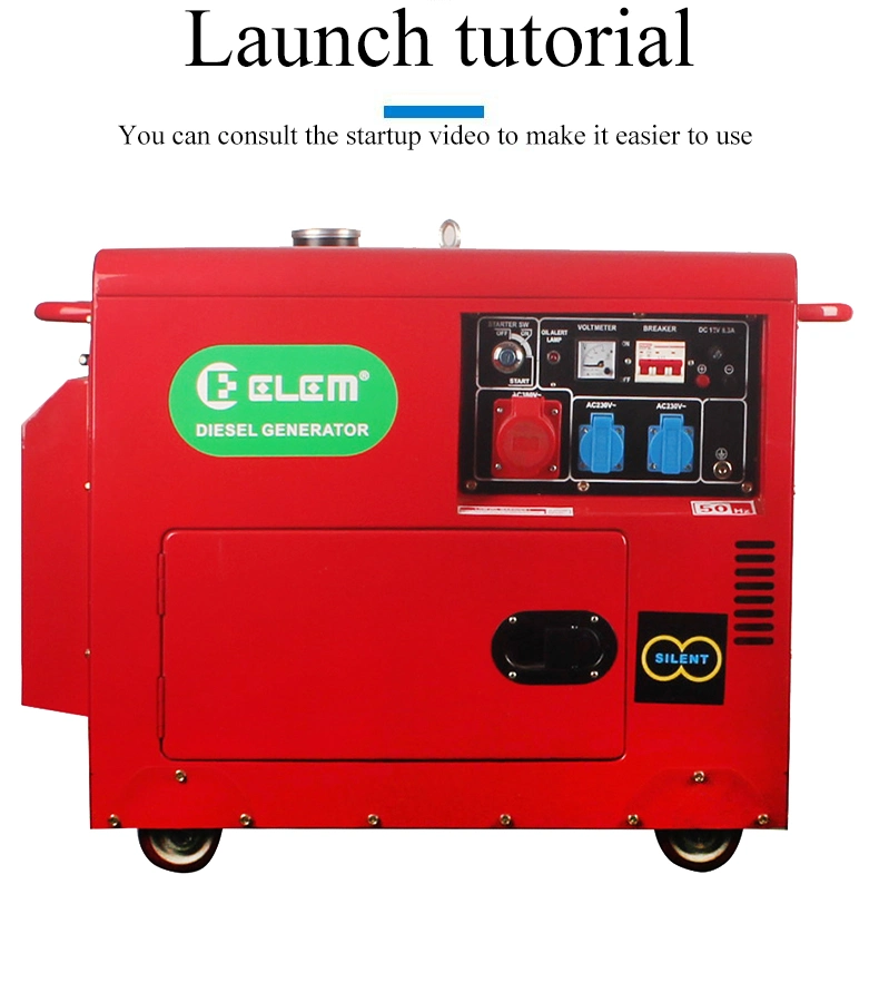 5.0kVA 5.0kw 6.25kVA 6.0kw 7.5kVA 7.0kw 8.75kVA 8.0kw 10kVA 220V 380V Freezer Style Mobile Electric Low Noise and Silent Diesel Generator