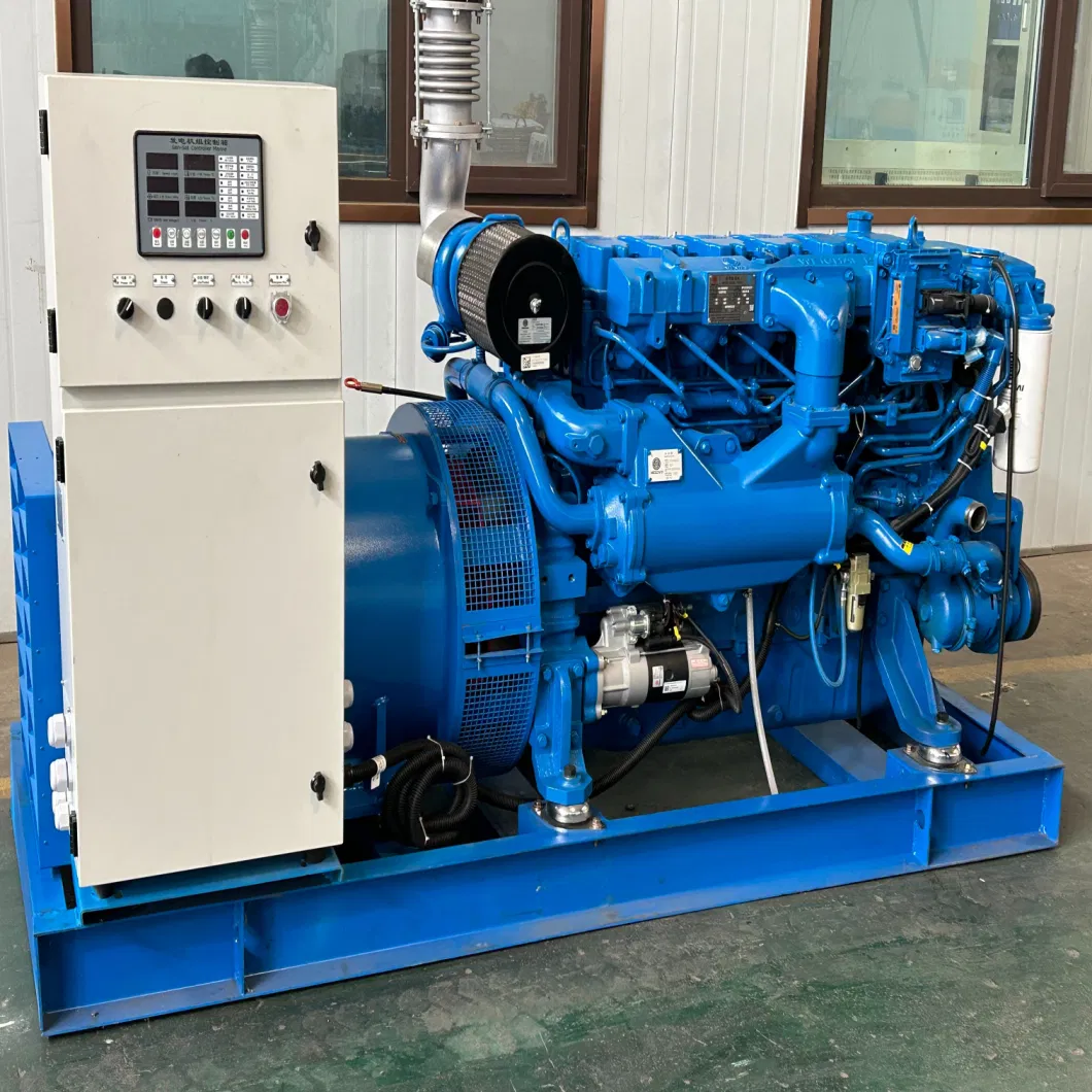 Super Soundproof or Open Type Quality Assurance Low Price Weichai Standby Electrical Marine Energy New Diesel Genset Generator 16-8730kw Ccfj300j-W*