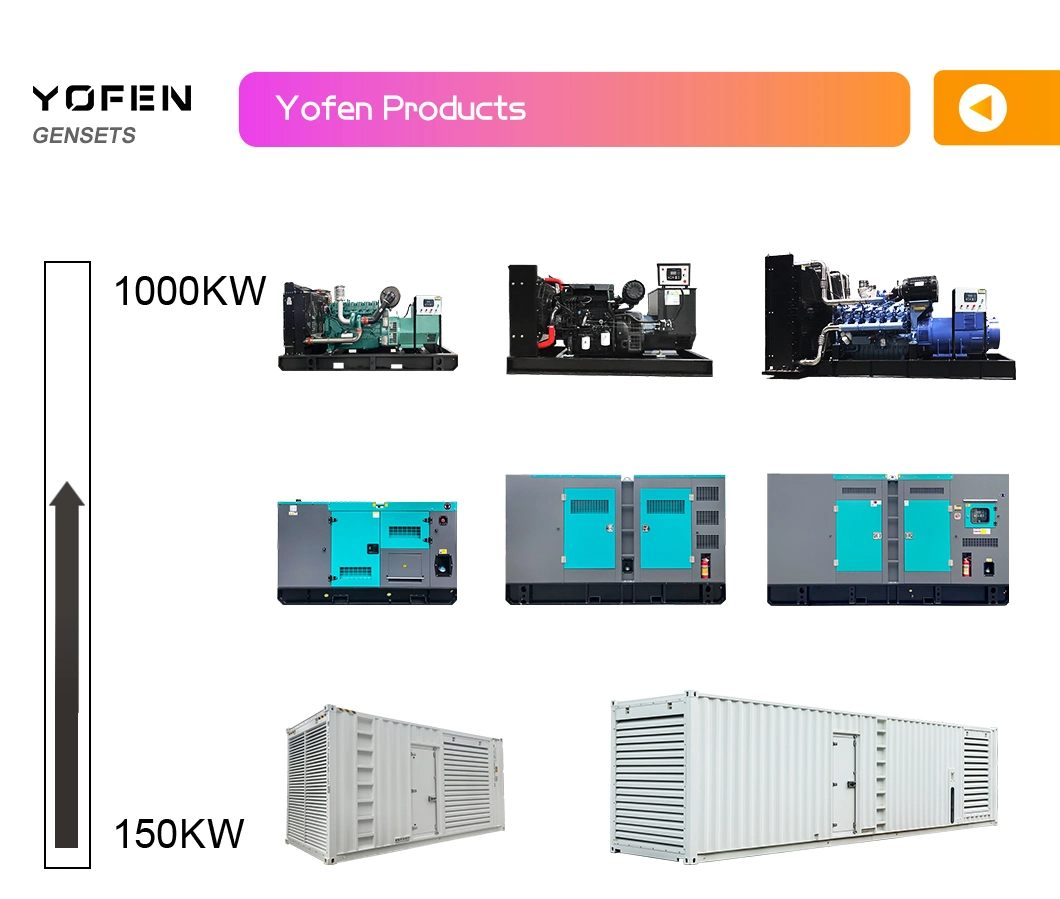 25/3037.5 Kw kVA AC 3 Phase Auto Starting Open Diesel Generator Set Electric Power Weichai Engine by Yofen