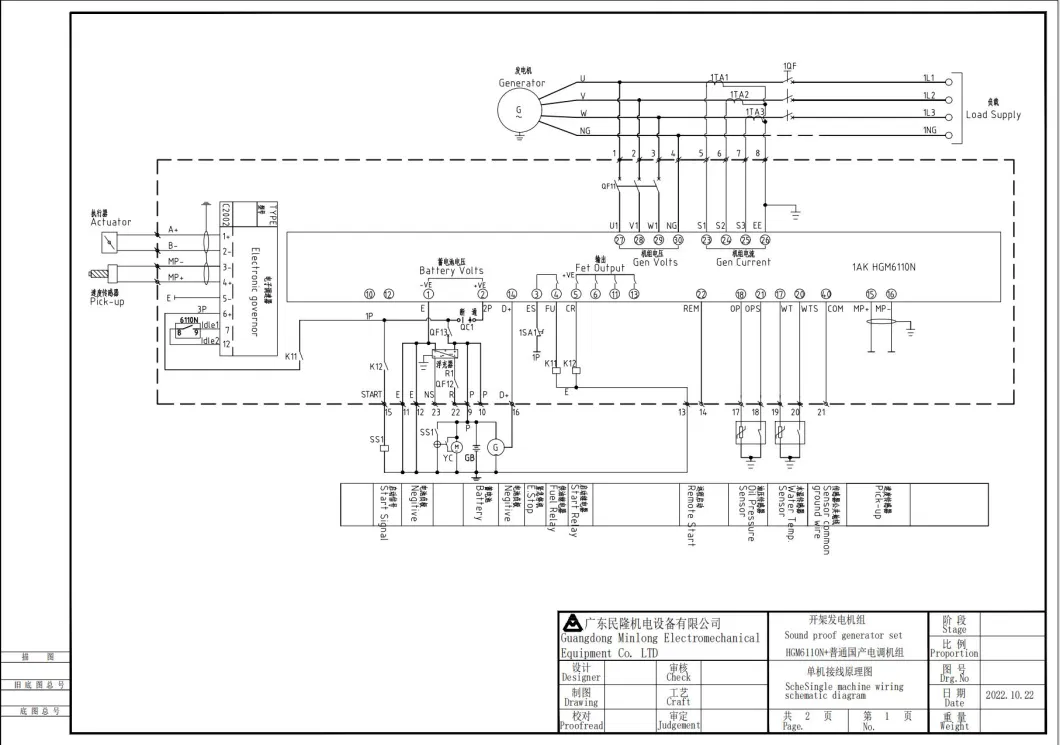 Minlong Factory Wholesale Price 4BTA3.9-G2 Open/Silent Type 40kw 50kVA Cummins Diesel Generator Set Diesel Generator