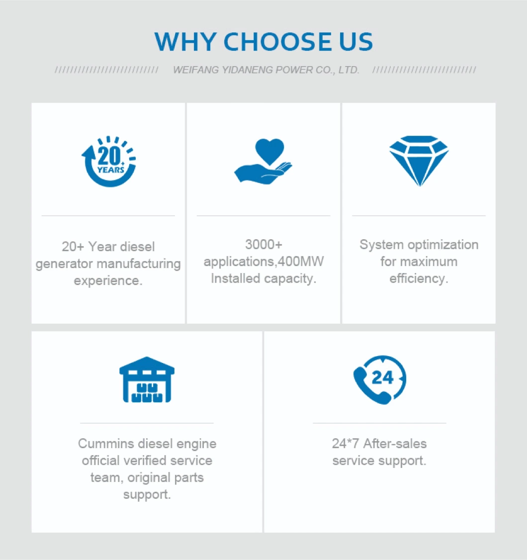 350kw CE&ISO Certified Diesel Generator Powered by Cummins Engine Equipped with UL Alternator