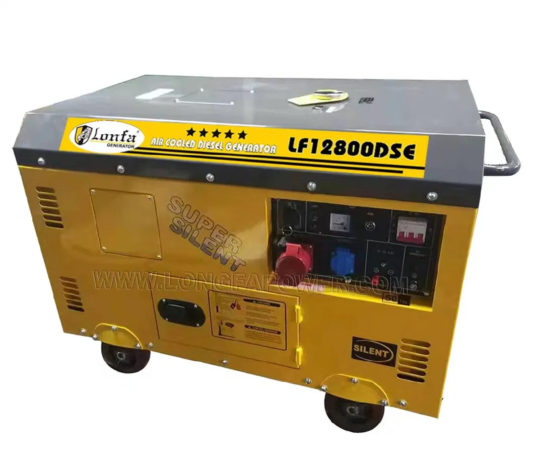 10kw 10kva 10000watt 12kw 12kva 12000watt Air-cooled Yellow Small Silent Diesel Generator with AVR System